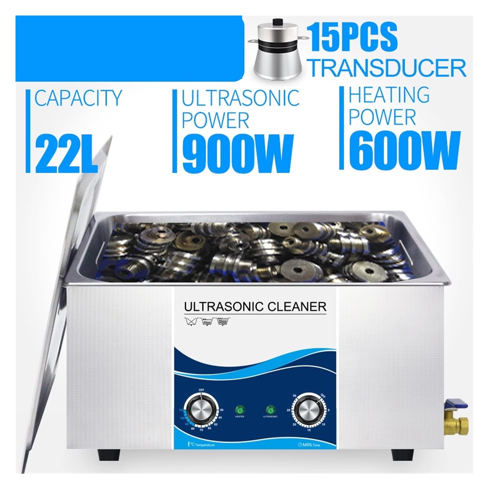 Amazon | 超音波洗浄機 超音波クリーナー工業22L 900W3D眼鏡用の加熱